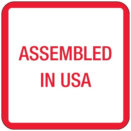 Bsc Preferred 1 x 1'' - ''Assembled in U.S.A.'' Labels BUY00016052